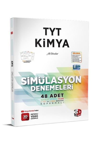 3D Yayınları 2026-2027 Müfredat TYT Kimya Deneme Detaylı Video Çözümlü (Kolay...