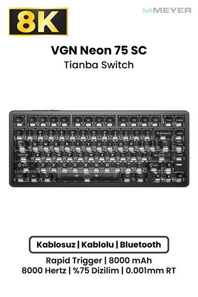 Meyer Gaming VGN Neon 75 SC Super Competitive Hall Effect Mekanik Klavye [0.0...