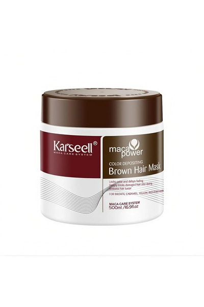 Karseell Tinting Mask for Brown Hair, 500 ml, Shine, Long-lasting Color Hold,...