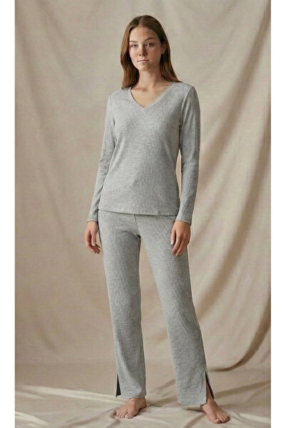 Aydoğan Kadın Triko Uzun Kol Pijama Takımı