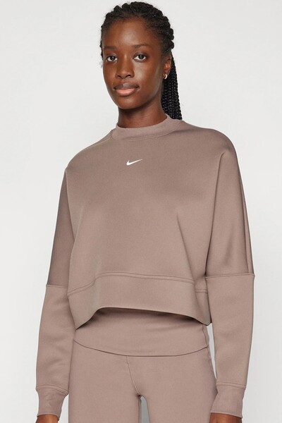 Nike Dri Fit Oversize Φούτερ με Στρογγυλή Λαιμόκοψη Crop Γυναικείο Oversize Φ...