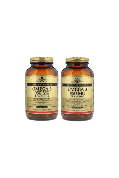 Solgar Omega-3 950 Mg 100 Capsules **Double Pack**