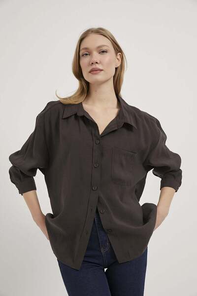 Arma Life Armalife 1400 Modal Oversize Open Collar Women's Shirt
