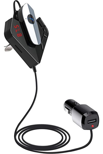 Generic جهاز إرسال راديو FM لاسلكي للسيارة بتقنية بلوتوث V12 مع شاحن USB سريع...