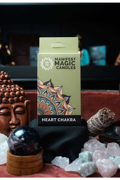 Namaruna Lumânări magice ezoterice (pachet de 12) - Verde - Chakra inimii