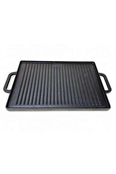 Guison Rectangular cast iron grill, 2 cooking surfaces, 35x50cm, 5mm thicknes...