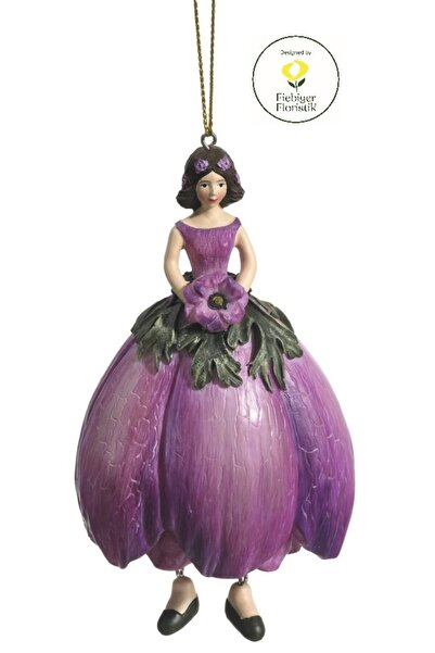 DecoDepot Flower Girl Anemona hanging figurine, lilac, 12 cm