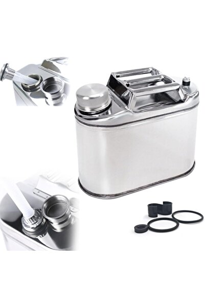 Generic Gasoline Metal Jerry Can 5L, 1.3 Gallon Fuel Tank Stainless Steel Liq...