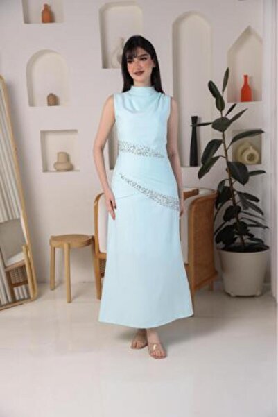 extel Elegant Jalabiya in Sky Blue