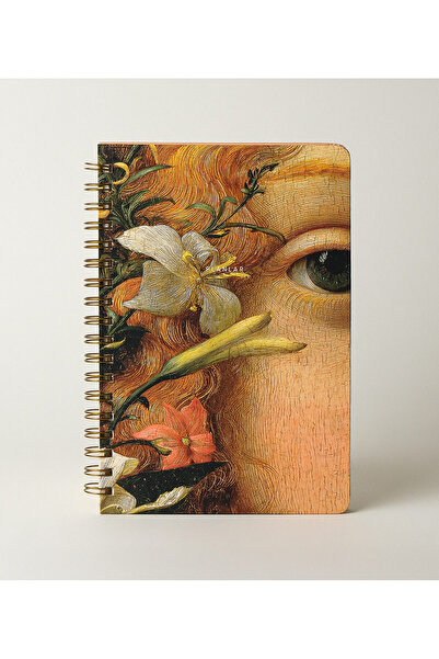 Bazen Defter Çiçek Tokalı Kadın Sert Kapaklı Spiralli Süresiz Planlayıcı Ajan...