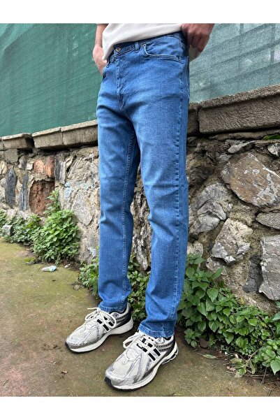 DENIMLAND Erkek Denım Klasik Battal Kot Normal Düz Paça Likralı Jean