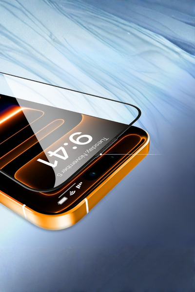 Evax [e-Pro] iPhone 15 Uyumlu Kolay Kurulum Aparatlı 5D Platinum Tam Kaplayan Cam Ekran Koruyucu