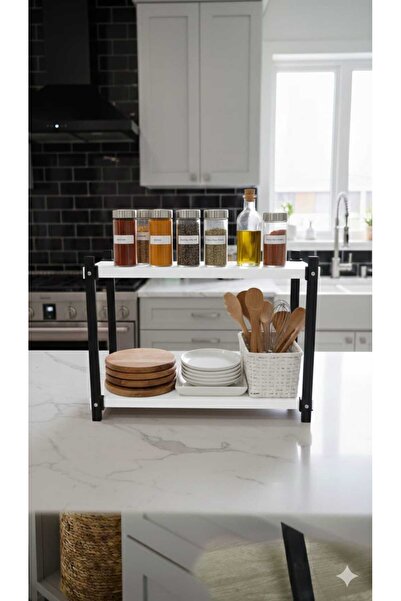 BAMBEDS MOBİLYA BAÖBEDS MOBİLYA Metal Mutfak Tezgah Üstü Organizer 2 Yüksek R...