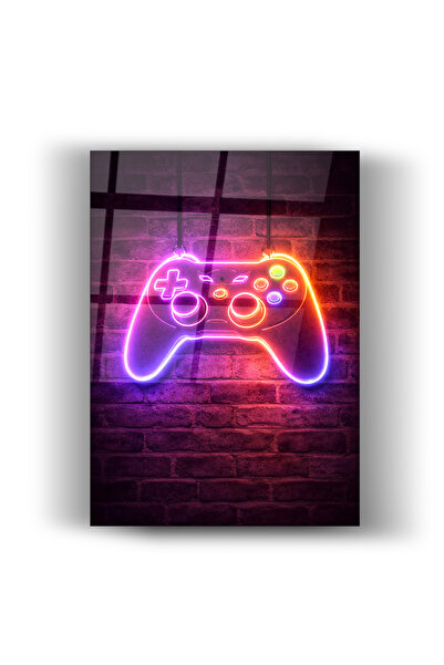 NeoWallArt Neon Gamepad Cam Tablo – Gamer Oyun Odası, Ev ve Ofis Dekorasyonu ...