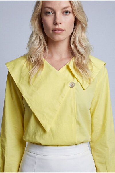 CLB COLLECTION Women's Asymmetrical Collar Shirt