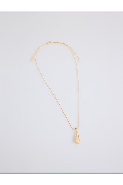 Jimmy Key Gold Color Metal Tip Adjustable Necklace