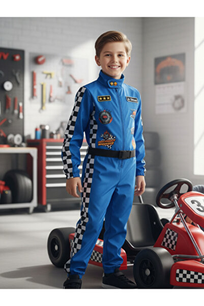 Gadget Gear Yarış Kostümü Erkek Çocuk Mavi