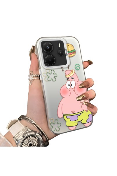 SLIMFELT Redmi Note 14 4G Uyumlu Sünger Bob Desenli Yüksek Kaliteli Silikon K...