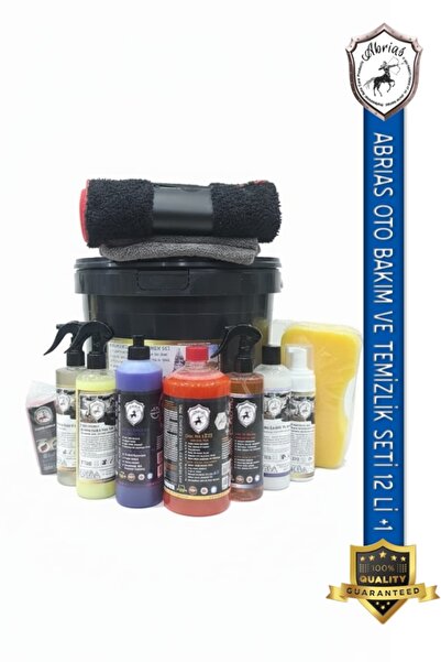 Abrias Oto Bakım ve Temizlik Seti 12 in 1 Bezli set