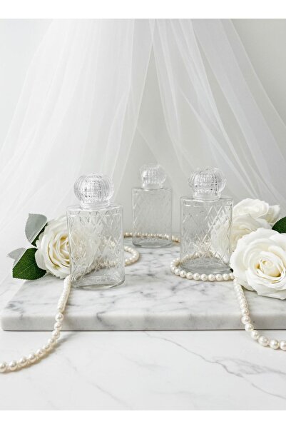 ÖZENTOPTANHEDİYELİK 50 cc sert plastik baklava desenli kolonya şişesi 50 adet...