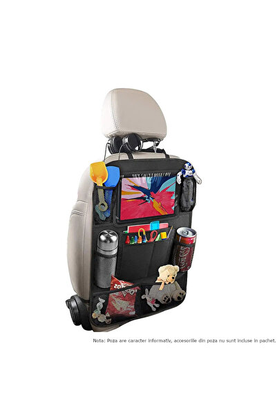 Zenva Органайзер за автомобилна седалка, 45 x 65 см, поставка за таблет, Водо...