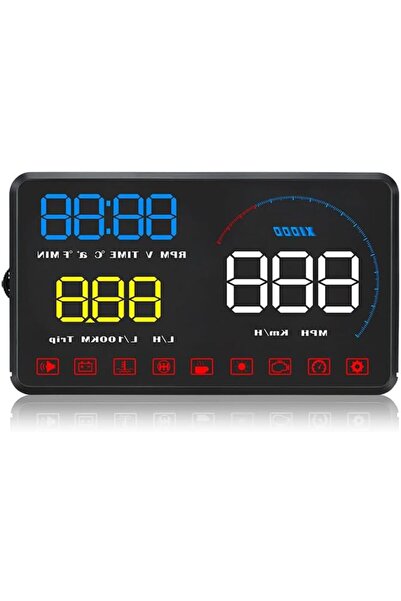 Generic A9 Car HUD 5.5inch Universal Car Head Up Display, ODB2 System Automot...