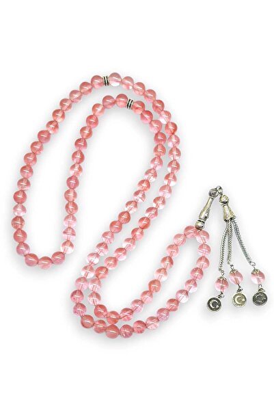 Hanedan Hediyelik Natural Rose Quartz Stone 99-Beaded Prayer Rosary (Optional...