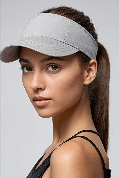 Belifanti Collection Gray Tennis Visor Hat Adjustable Lightweight Sports Suns...