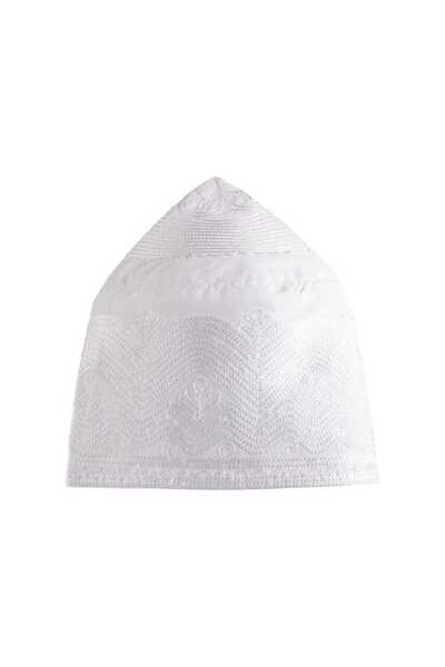 Hayrat Neşriyat Fabric Skullcap Special Series (White, Size 57)