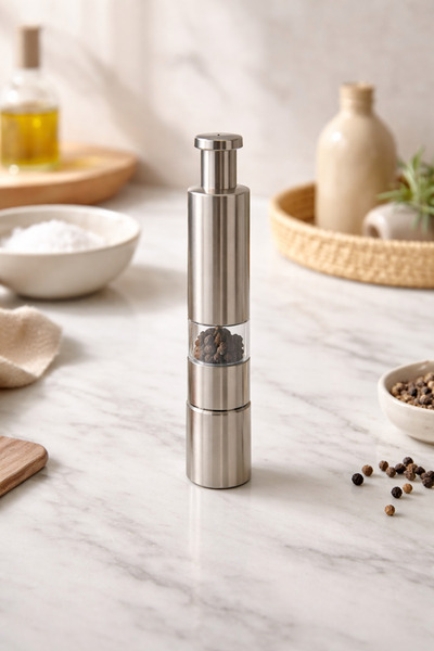 DİVAYS قطعة واحدة من مطحنة التوابل اليدوية المصنوعة من الفولاذ لطحن الفلفل وا...