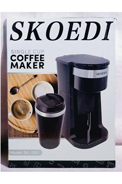 skoedi Single Cup Coffee Maker – Fast Brew Personal Coffee Machine with Trave...