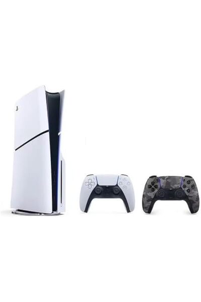 SIE قرص سوني بلاي ستيشن 5 سليم مع وحدة تحكم إضافية Dualsense مموهة باللون الر...