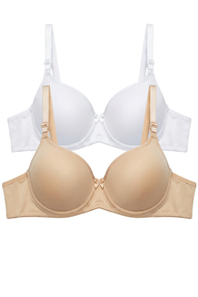 Laperissa Unpadded Underwire Comfort Bra with Pads/Inserts, Double Set, Ice W...