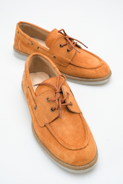 Solo Bag Loafer cu șireturi din piele întoarsă pentru femei, cu talpă confort...