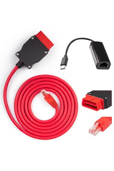 Generic ENET OBD2 Cable for BMW F G i Series Coding, 6.5ft Ethernet to OBDII ...