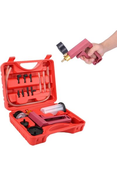 Generic طقم أزوني لتفريغ هواء فرامل السيارة، مجموعة اختبار مضخة تفريغ يدوية ل...