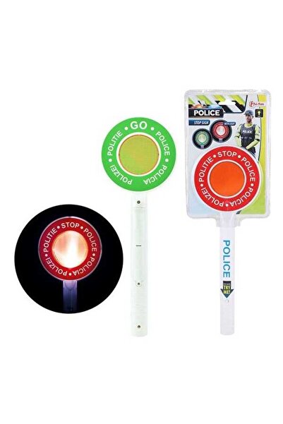 Daemi Jucărie indicator rutier STOP, cu lumini, 2 fețe roșu verde, 33 cm