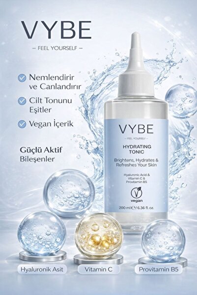 VYBE FEEL YOURSELF Yüz Toniği 200 ml - Tüm Cilt Tiplerine Uygun