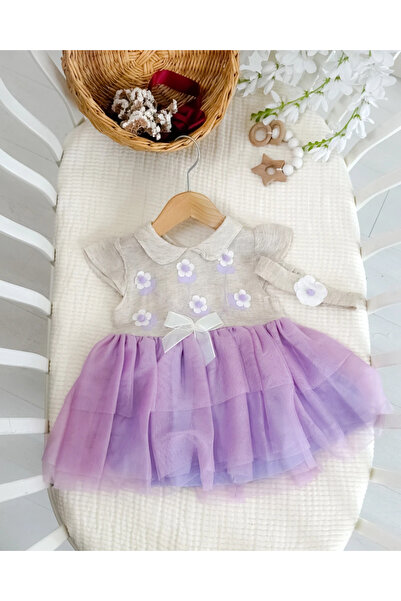 hümabebe Daisy Embroidered Tutu Detailed Summer Baby Girl Dress