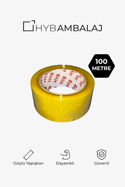 HYB AMBALAJ 45MM X 100MT Şeffaf Koli Bandı Akrilik
