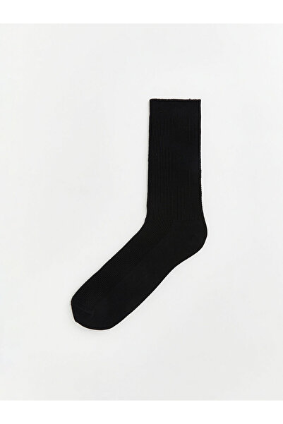 LC Waikiki Black Ribbed Men's Socks