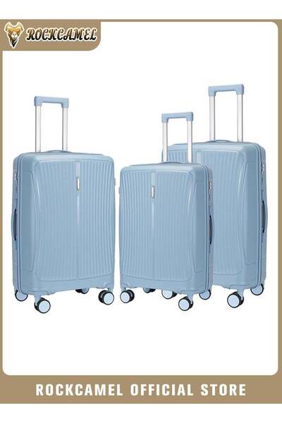 ROCKCAMEL Stylish Suitcase Set 3 Pieces, 20/24/28 Inch Hard Shell Luggage Set...