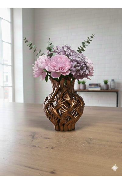 Pilovestik Modern Sanat El Figürlü Dekoratif Vazo & Biblo - Bronz