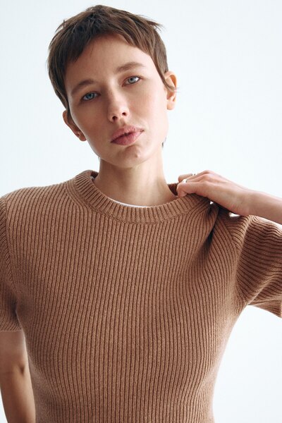 H&M Yün Karışımlı Tişört