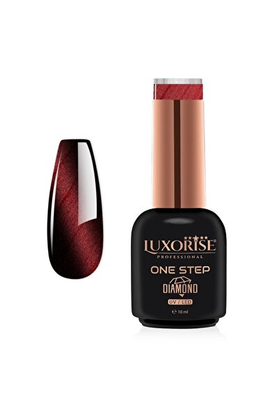 LUXORISE Semi-permanent One Step Diamond Magnetic Nail Polish - Aurora Ruby, ...