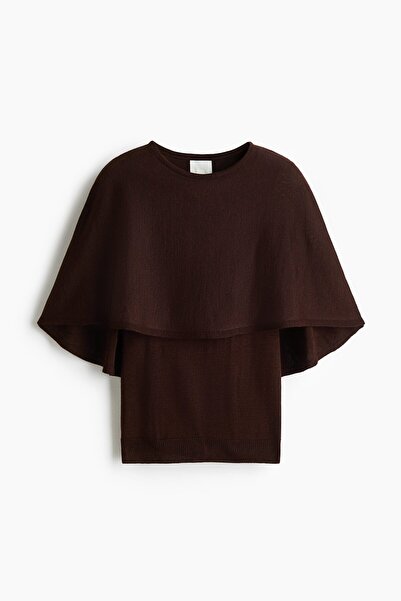 H&M İnce Triko Pelerin Üst