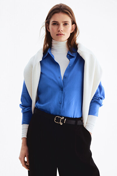 H&M Keten Karışımlı Oversize Gömlek