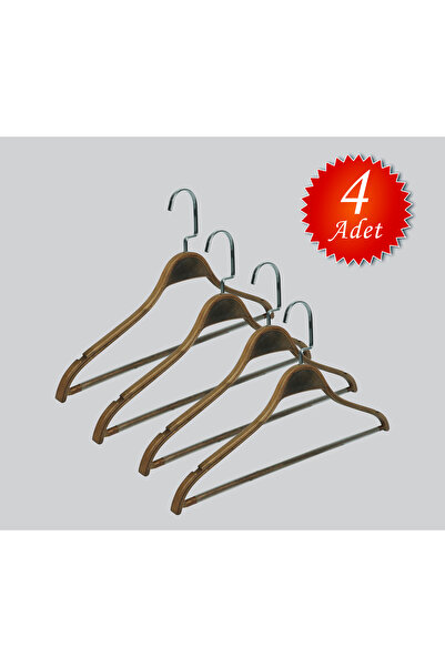 NYN Wooden 8061 Barli Nickel Silver Hook Hanger for Clothes, Blouses and Trou...