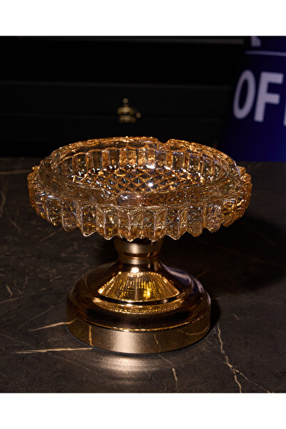 ofisbura Elegant Series Crystal Glass Ashtray & Sugar Bowl 15 cm |   Luxury D...