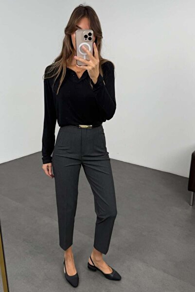 5in1Canpolat Pantaloni antracit cu flotă 5113